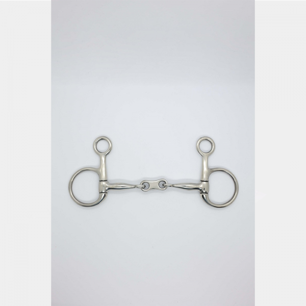 HARCOUR - Baucher snaffle double jointed flat link bit 11mm