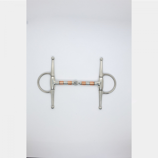 HARCOUR - Full cheek snaffle with rollers bit 13mm