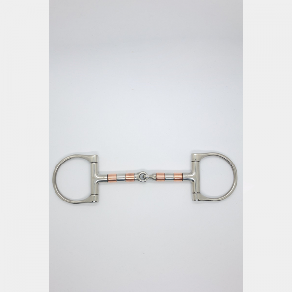 HARCOUR - D-Ring snaffle copper rolls bit 12mm